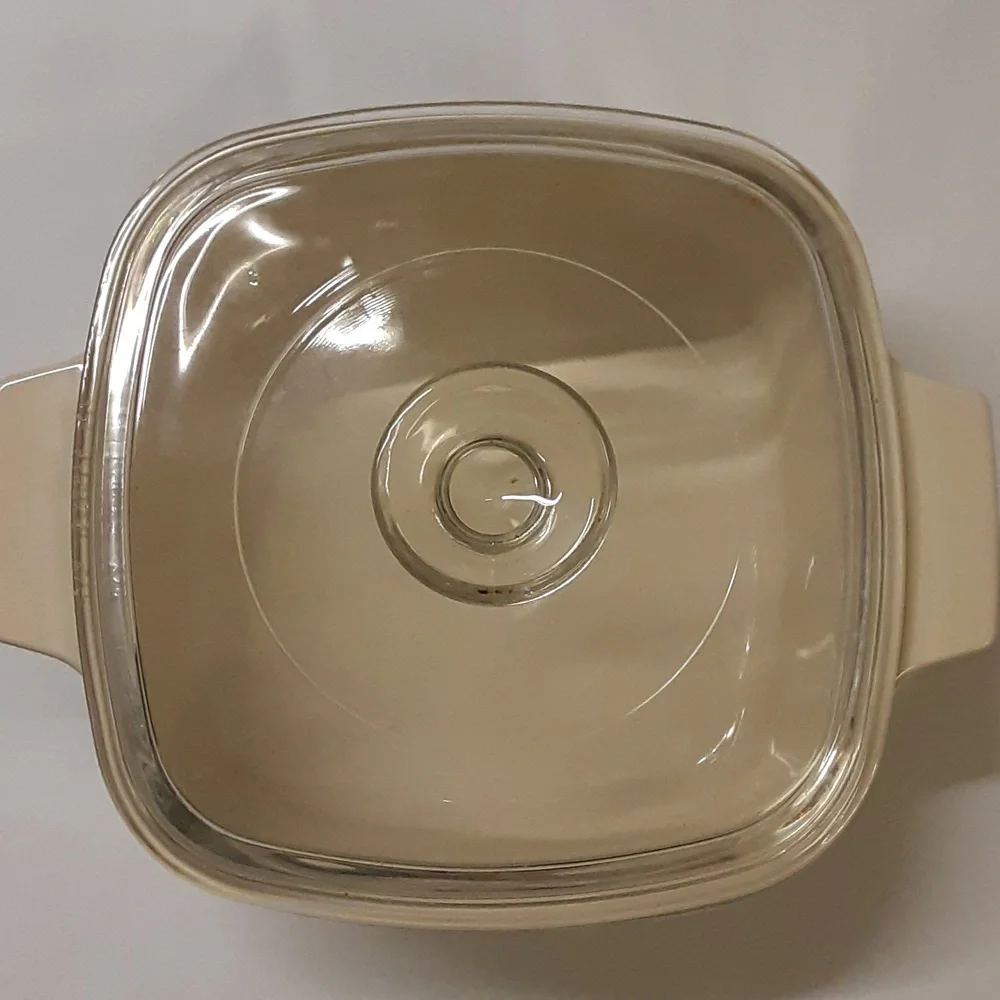 Corningware Wildflower on cream 1.5 qt ceramic casserole w lid Like new unusual - Picture 7 of 7